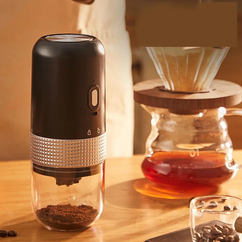 

Electric Coffee Grinder Rechargeable Portable Hand-poured Espresso Grinder Ceramic Grinding Core Household/Outdoor Beans Grinder