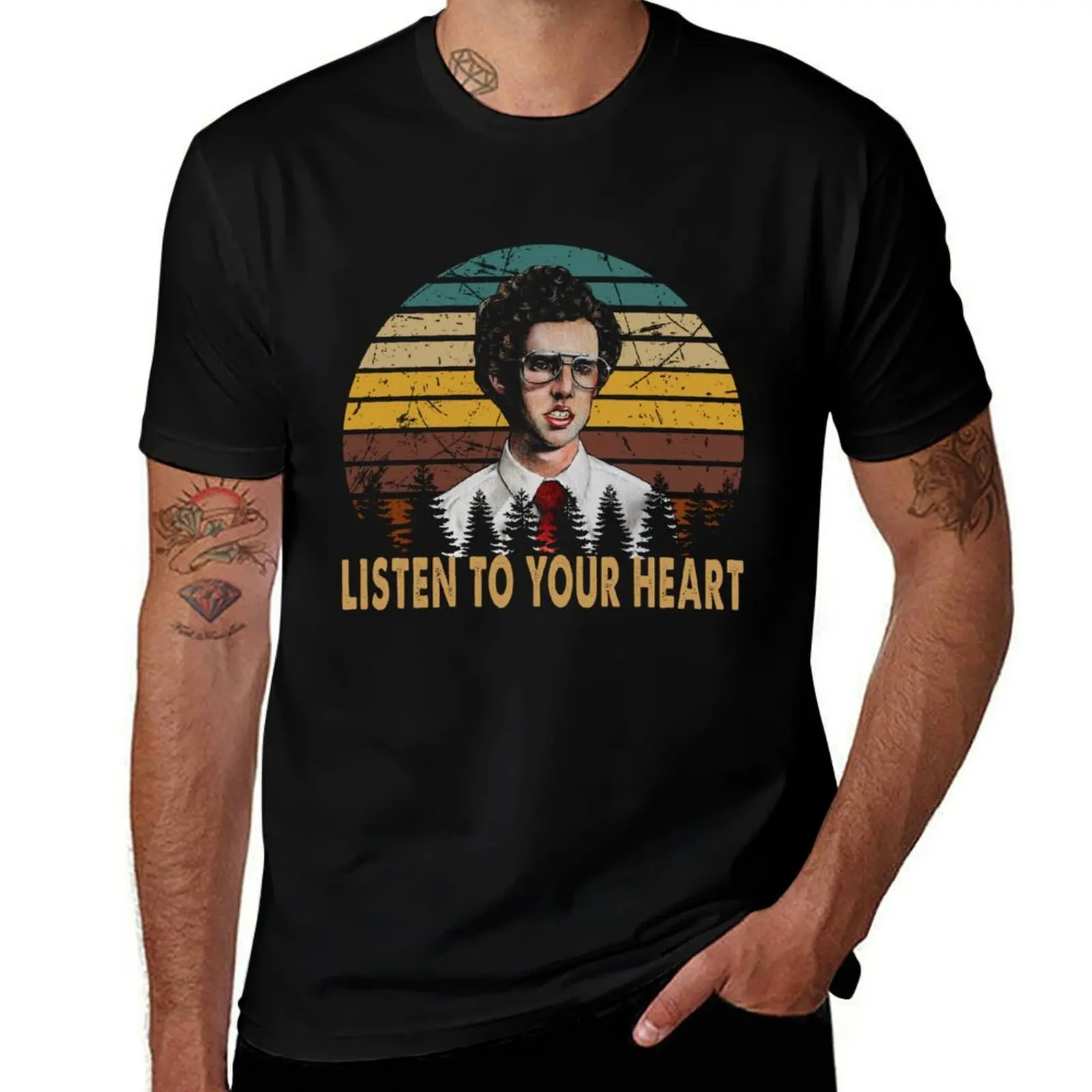 Retro Design Napoleons Comedy Movies - Listen To Your Heart T-Shirt Sun Protective Outdoor Tee Top T-Shirt