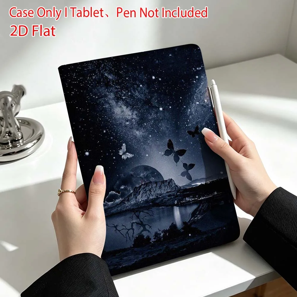 Night butterfly pattern Soft For Lenovo Xiaoxin Pad Pro Tab P12 P11 11 13 11.2 inch K11 Plus Pen Tray Tablet Case