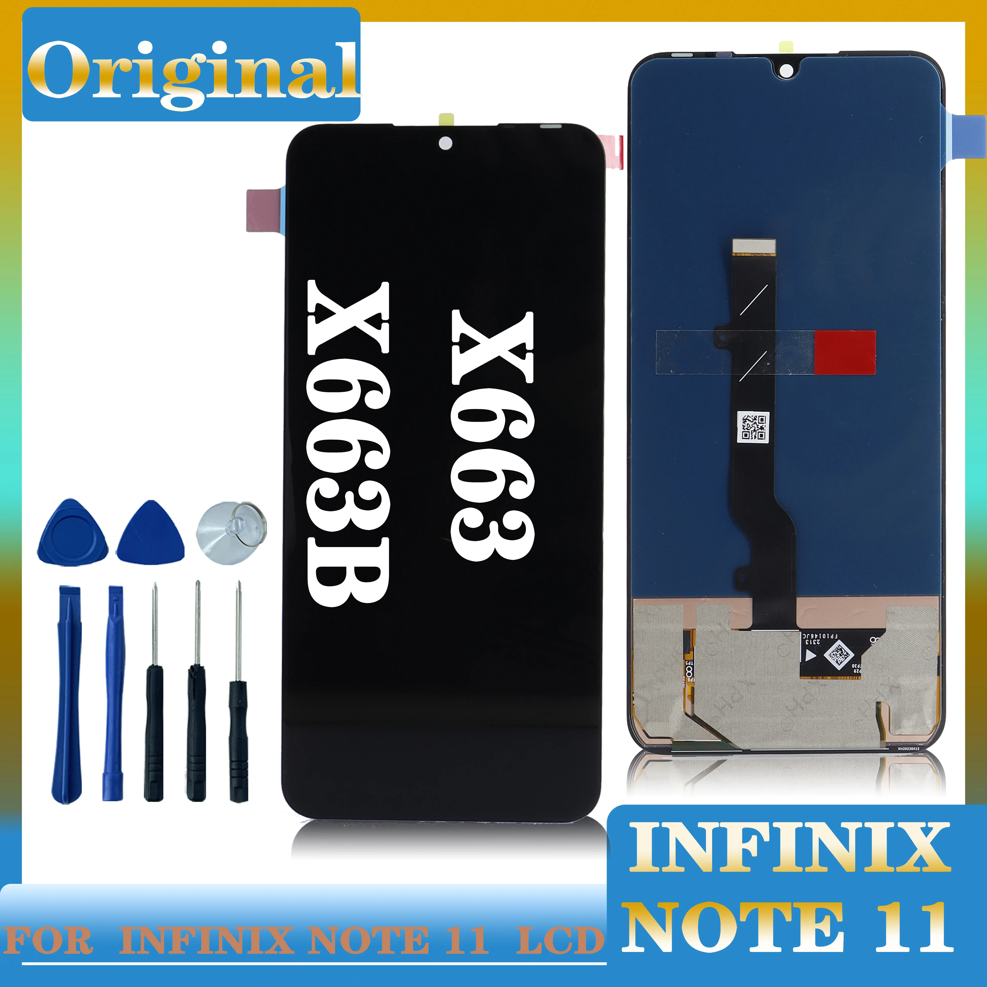 

6.7" Original For Infinix Note11 X663 X663B LCD Amoled Note11 LCD Display Touch Panel Screen Digitizer Assembly Replacment