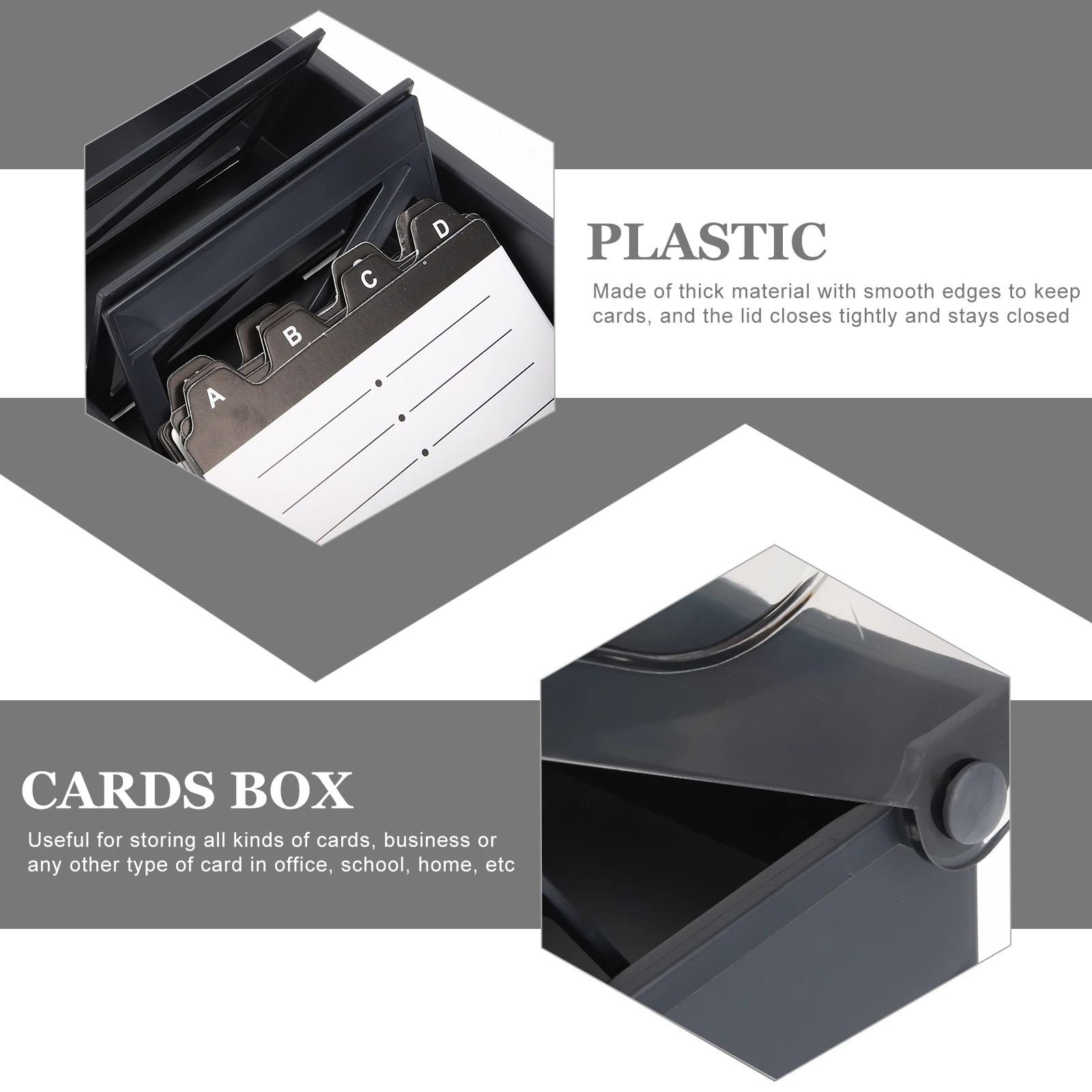 

Thick Card Box Business Organizer Desktop Storage Container Portable Flash Notecard Holder Large Capacity Smooth Edges Organizer