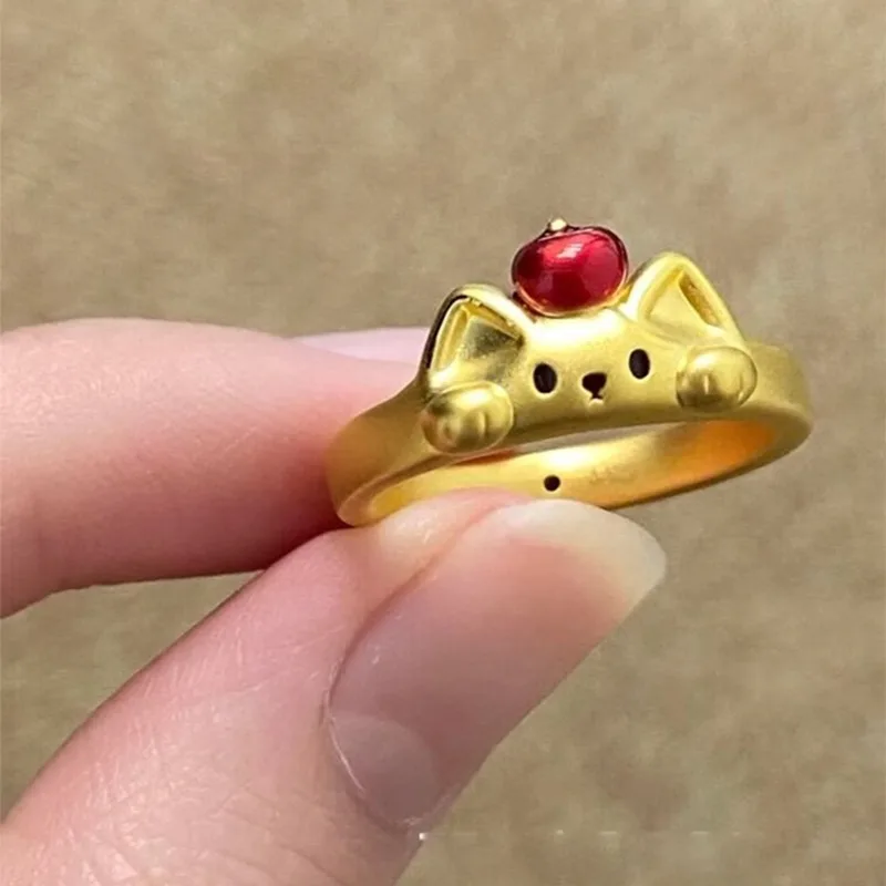 

Cartoon Cute Dripping Oil Mouse Ring Fashionable, Simple, Versatile Finger Ring Light Luxury, Small and High End Jewelry