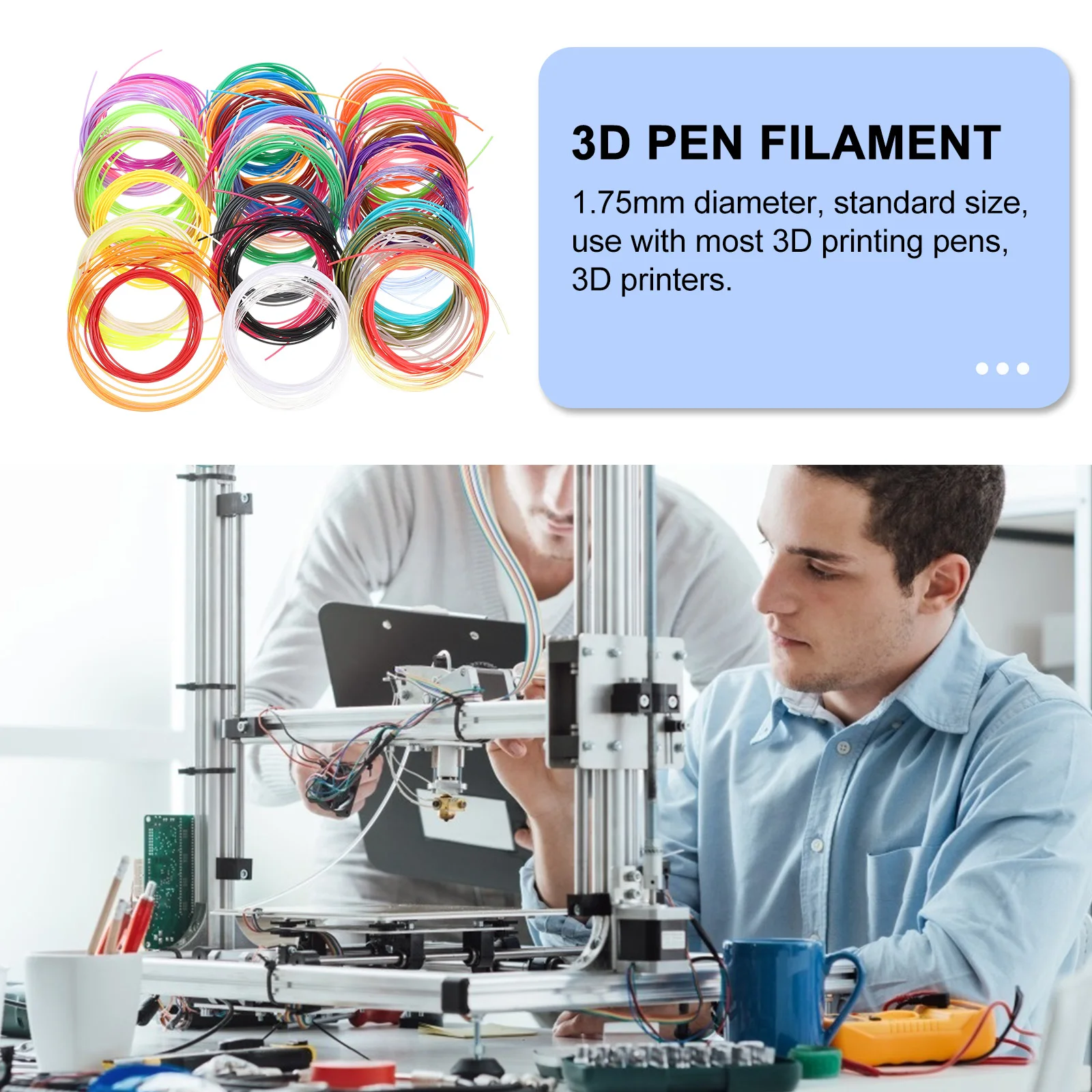 

Printing Filament 1.75Mm High Temperature Resistant Durable Material For 3D Pen Refill Printing Supplies 3D Printer