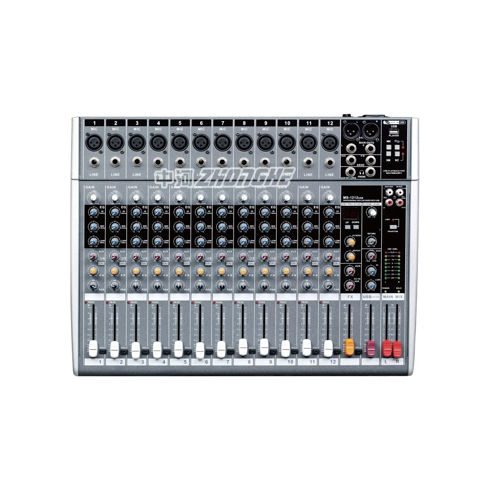 

MS1212USB public address audio mixer audio dj 12 channel mixer