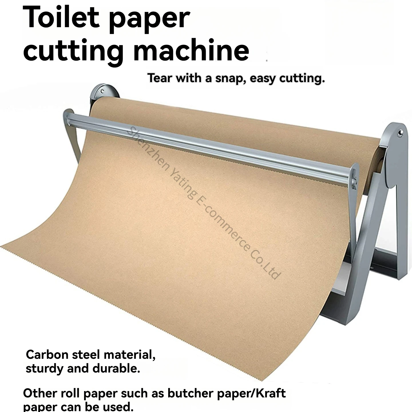 Butcher Paper Cutting Holder Roll  Knife Tear Machine Kraft Paper Dispenser Tin Tissue Silicone Oil Paper Separator Kitchen