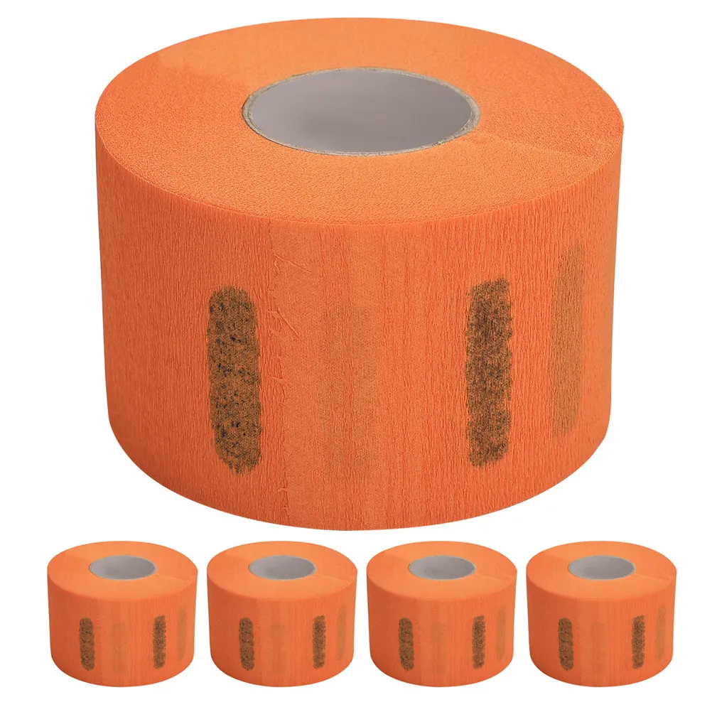 5-ロール理髪店用ネックストリップ紙軽量使い捨てネックバンド理髪用カラーリング色褪せ防止安全フィット