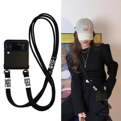 Crossbody Strap Lanyard For Samsung Galaxy Z Flip 3 4 5 6 7 For Motorola Razr 40 50 60 Ultra Xiaomi Mix Flip 2 Cover Cover