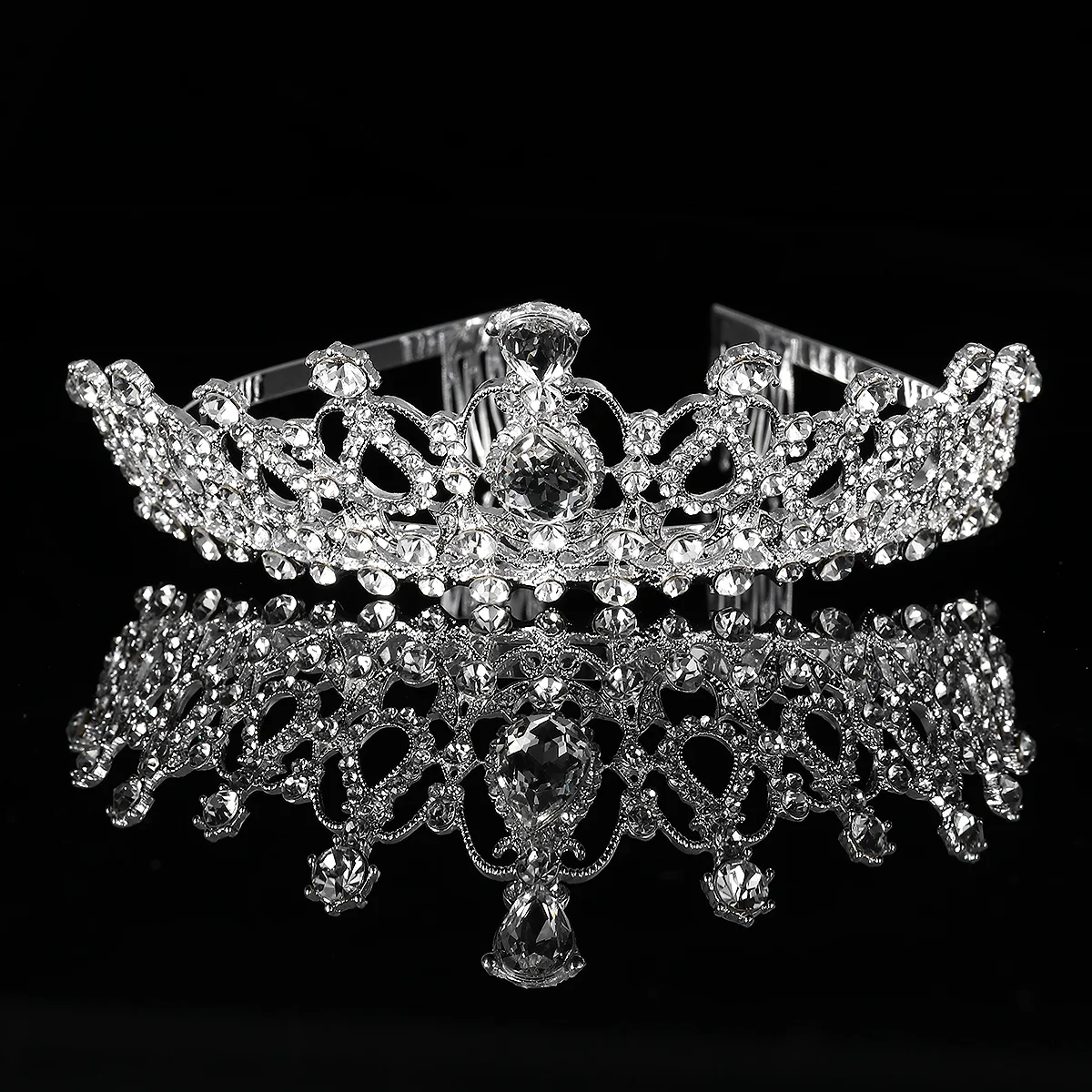 Tiara coroa cabeça banda diamante casamento headpiece tiaras cristal noiva noiva o