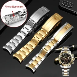 Fine-Tuning Pull Button Watchbands for Rolex Men Gentleman Daytona Submariner Green Submariner Black Water Ghost 20 21mm Wrist