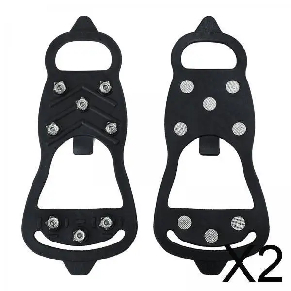 مقابض أحذية الأشرطة الجليدية مع 8 مرابط أغطية أحذية غير قابلة للانزلاق للمشي على الثلج والجليد والمشي لمسافات طويلة في الهواء الطلق #1