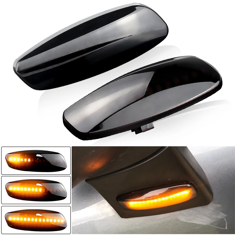 

2PCS for Peugeot 207/308/3008/5008/RCZ/Partner for Citroen C3 Citroen C4 Picasso -LED Side Marker Light Turn Signal Flowing Lamp