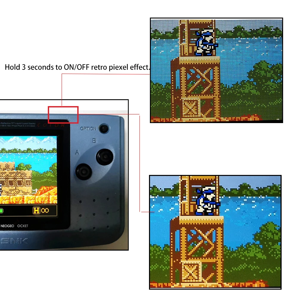 슈퍼 OSD DIY Coloful Q5 NEOGEO 포켓 컬러 게임 콘솔용 NGPC 백라이트 LCD 키트용 대형 스크린 LCD 디스플레이