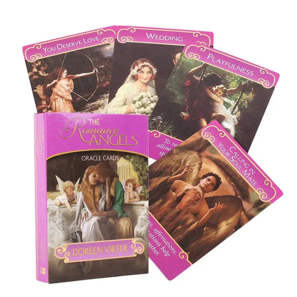 Cartas de oráculo The Romance Angels, 44 Tarot, edición de adivinación en inglés o español, juegos Borad