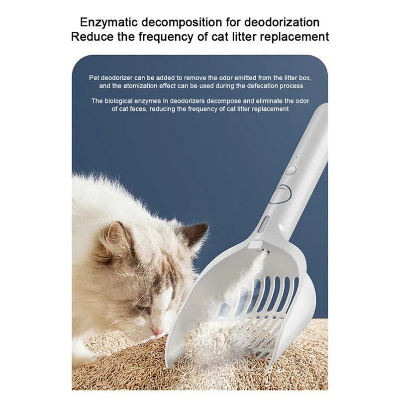 New Spray Deodorizing Cat Litter Shovel,Dustproof Tofu Moistening Earth Sand Shovel Excrement Artifact Cat Litter Scoop