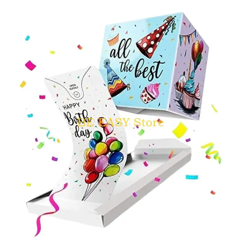 E28F Simple to Use Popup Gift Case Generating Quick Happiness for Gifting Candies Photos Cards on Festival Occasion with Stable