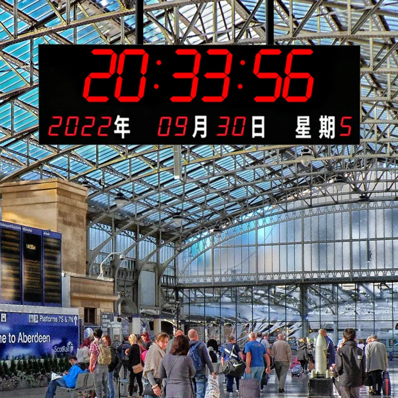 

2025 New LED Large Screen Digital Perpetual Calendar Electronic , Conference Room Hospital, Large Wall Clock Hanging on The Wall