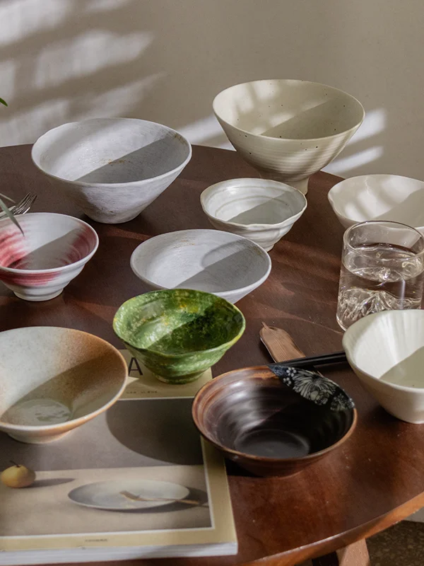 

Ретро-миска Karazawa из обожженной глины в японском стиле для ресторана, для риса, лапши и супов, для повседневного использования