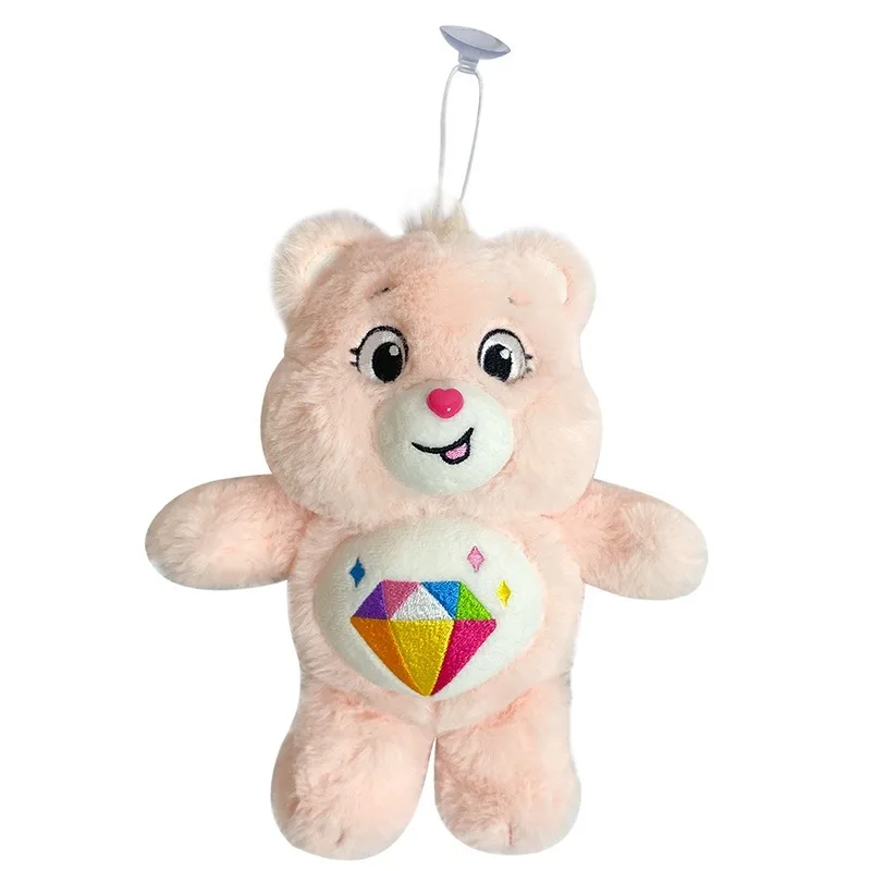 Miniso Genuine Carebears Love Bear, nueva mochila de felpa colorida, colgante con ventosa, decoración de muñecas, enviar regalo de cumpleaños