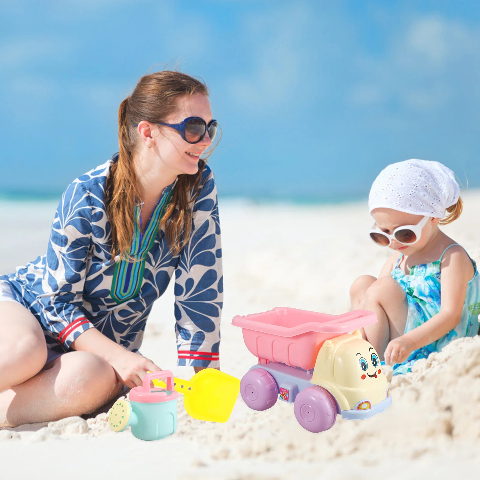 7-częściowy zestaw do zabawy na plaży dla dzieci, łopatka do piasku, wywrotka, kreatywne narzędzia do piasku, idealny prezent do zabawy na świeżym powietrzu, zestaw do zabawy na plaży