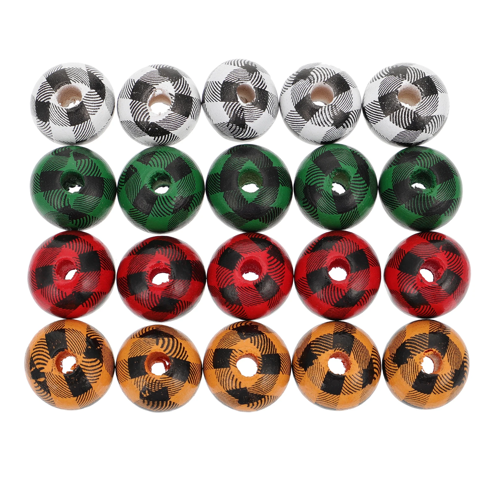 

60 шт. цветные клетчатые деревянные бусины, комбинация бусин ручной работы «сделай сам», для браслетов, ожерелий, украшений, аксессуары из бисера