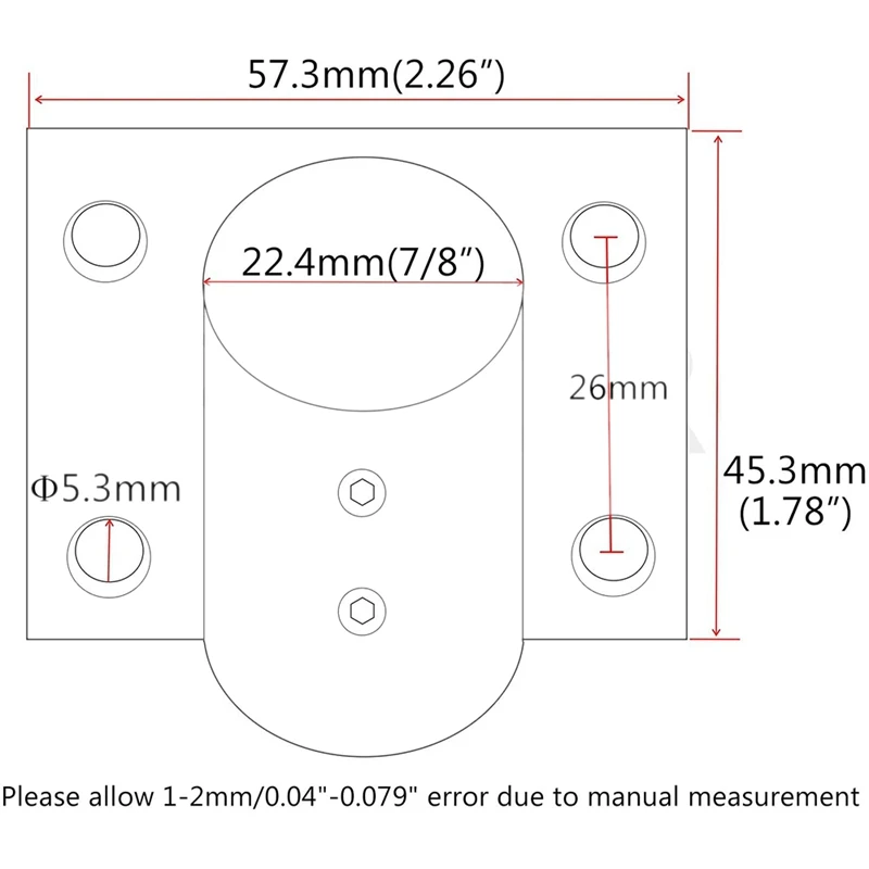 1 par de pasamanos para barcos marinos, pasamanos de montaje de Base rectangular de 90 grados de acero inoxidable 316 para tubo de 22mm