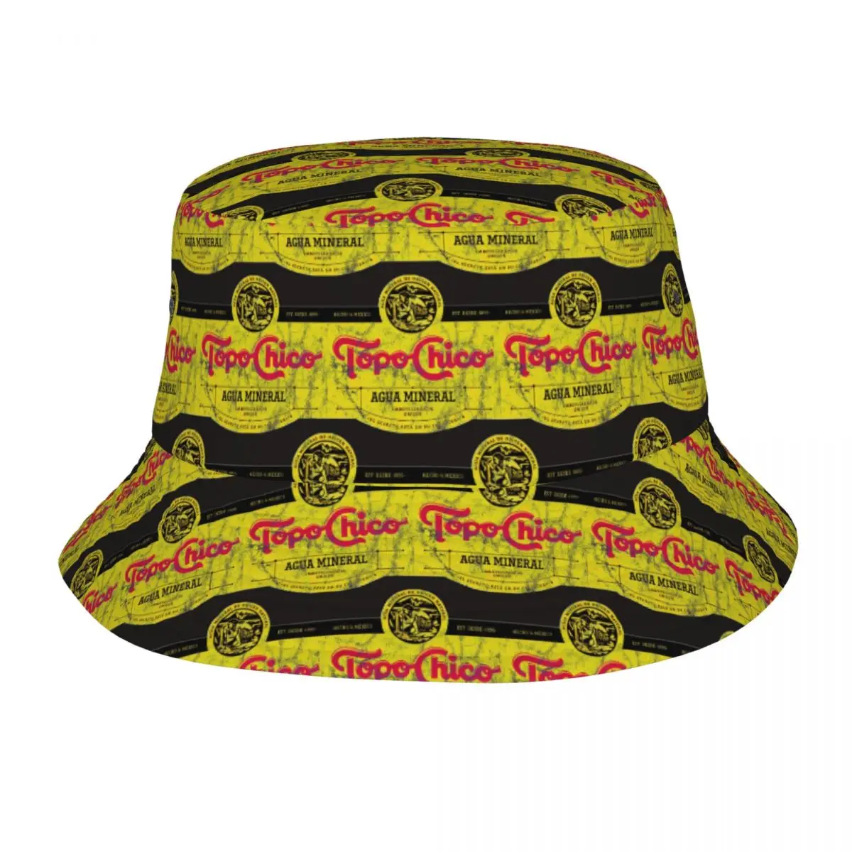 Topo Chico Agua Mineral Worn And Washed Logo Bucket Hats Panama Hat Children Bob Hats Reversible Fisherman Hats For Caps Unisex