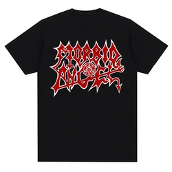 Fashion Personalized Mens Casual t-shirt Death Metal Band Morbid Angel Print Black Clothing 100% Cotton Streetwear Tops Tees