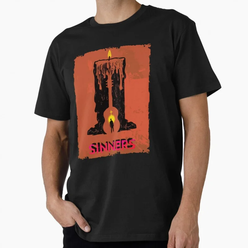 

Vintage Sinners Movie 2025 horror vampire Dancing With The Devil gift T shirt for men Large size Tops S-6XL printed clothes