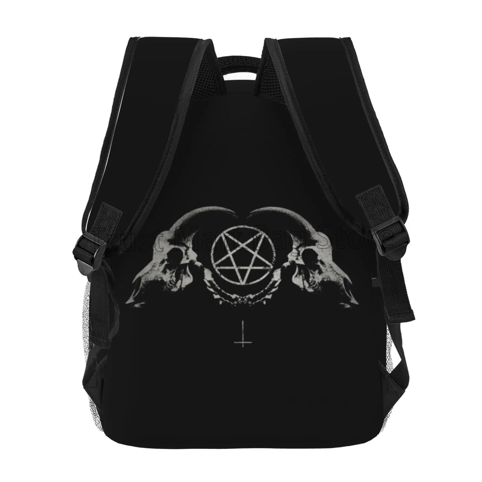 Pentagram Satantic Occult Church of Satan Goat Goth Laptop Backpacks Student School Book Bag Travel Hiking Camping Daypack