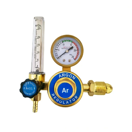 YQ0001 Welding Gas Gauge, CGA580 Argon Pressure Reducer for Argon/CO2 Shielding Gas