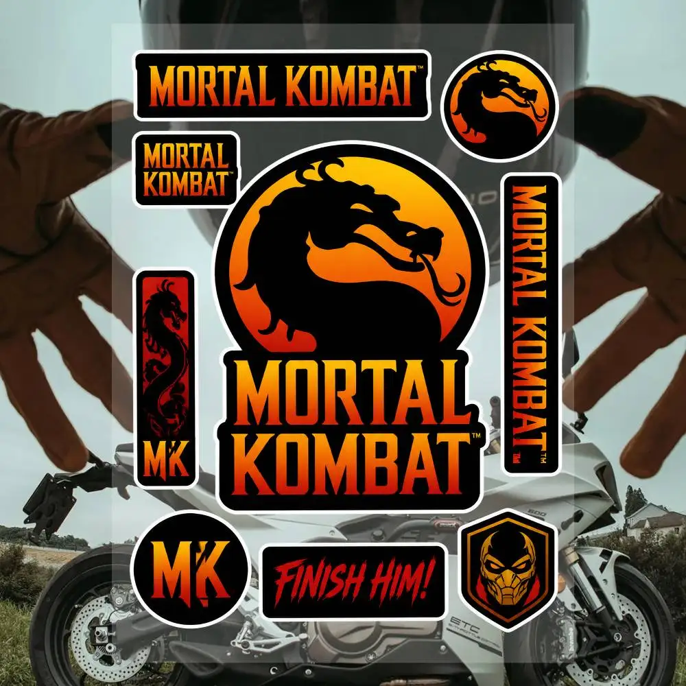 Mortas-l Kombas-t Racing Motorcycle Stickers Set Waterproof Vinyl Decals For Helmet Motorcycle Car Laptop Skateboard Luggage