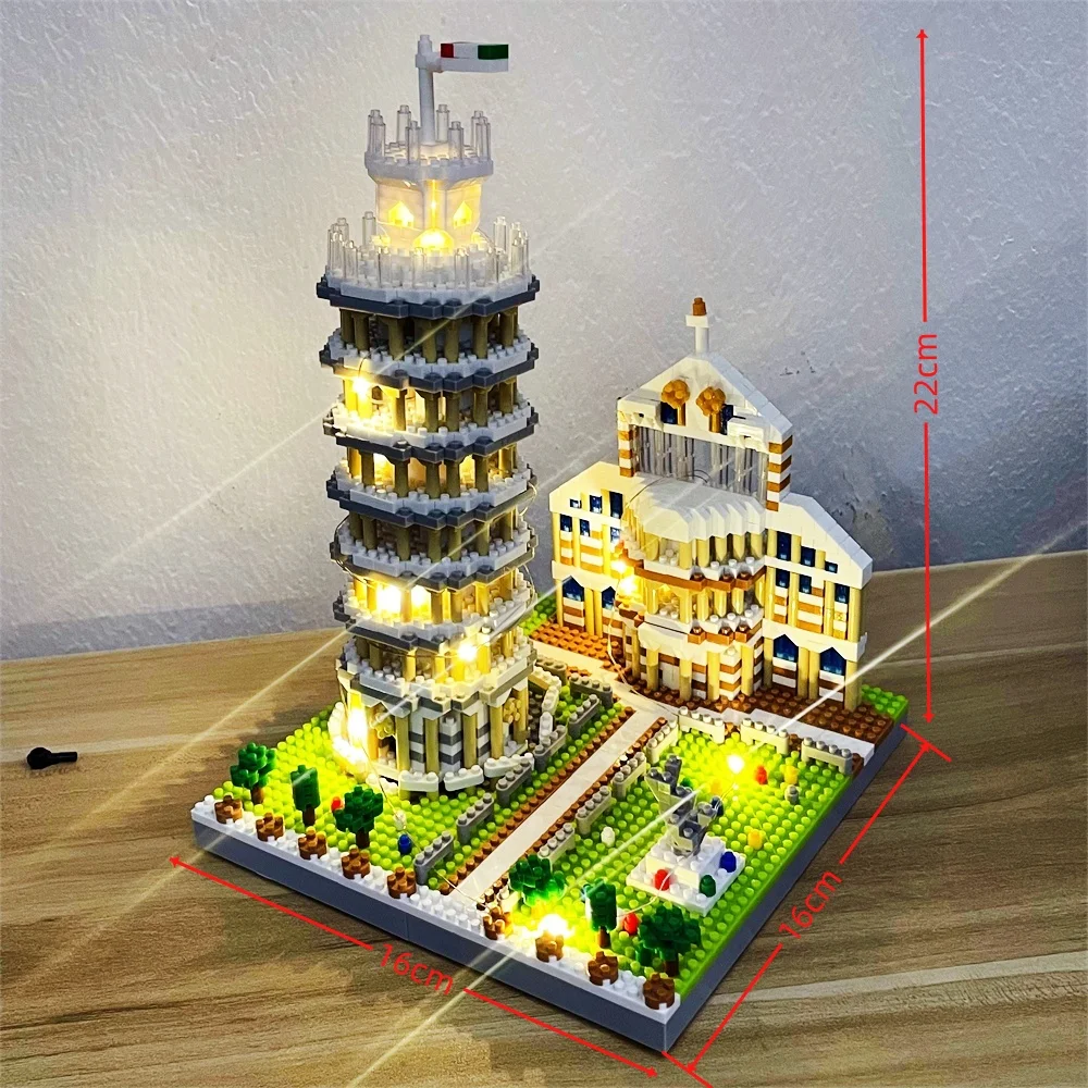 Louvre Model Micro Mini Bouwstenen Speelgoedset: LED-verlichte iconische architectuur Perfect decoratief Verlicht uw ruimte - afbeelding 1
