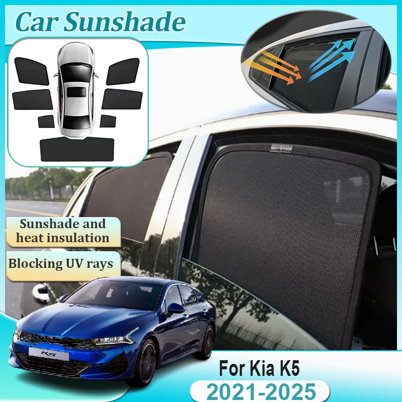 

Mesh Sunshades For Kia K5 DL3 2021 2022 2023 2024 2025 Windshield Magnetic Protection Curtain Cover Tool Shield Car Accessories
