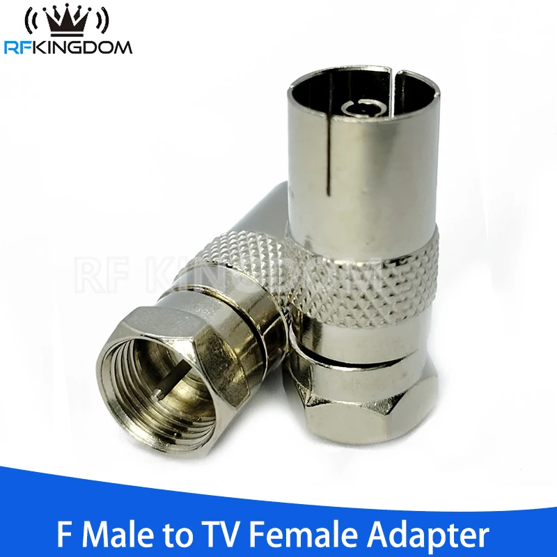 F Type Male Jack to RF Coax TV  Female Plug Coaxial Antenna Connector Test Converter TV Aerial Adapter