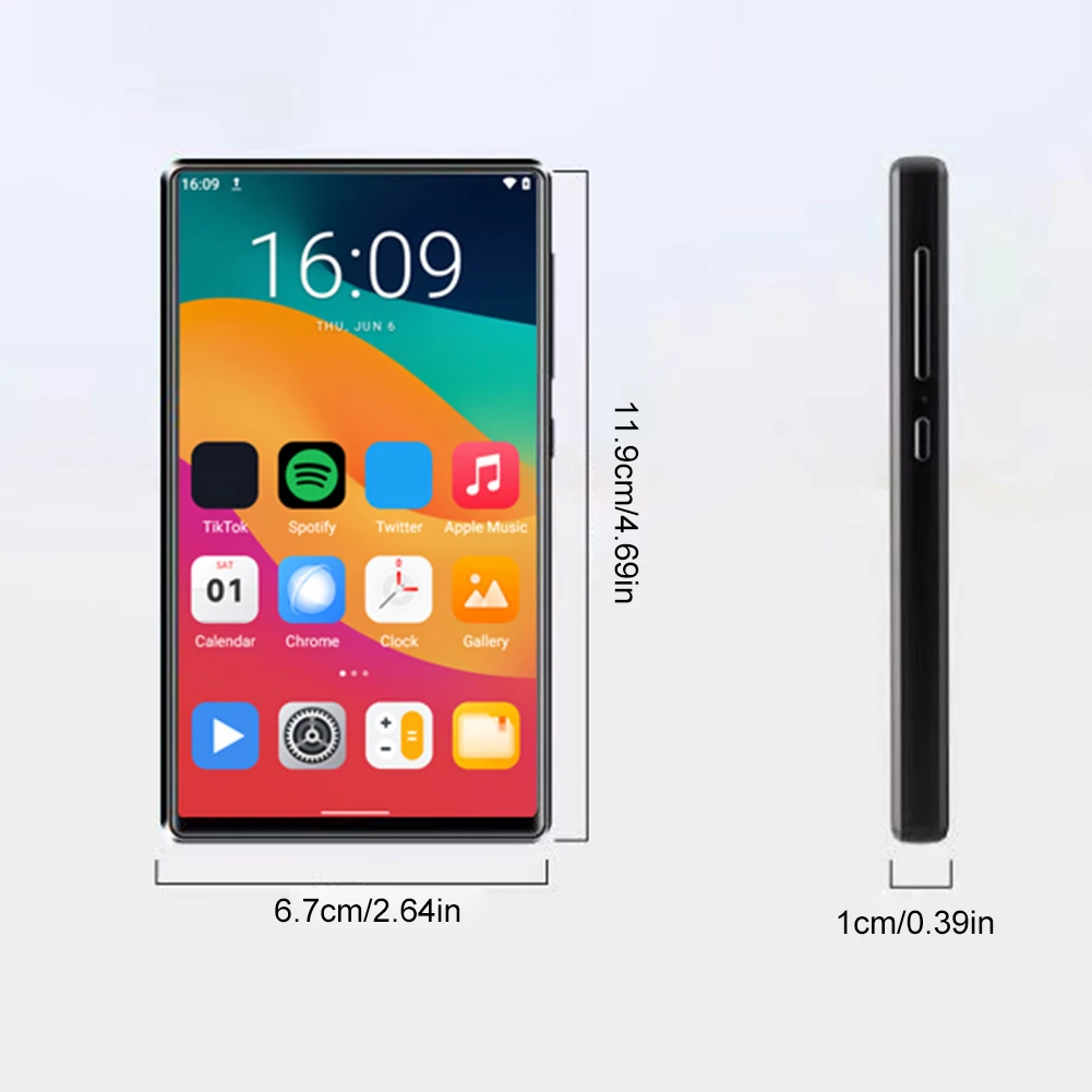 Android 11.0 MP3 プレーヤー 4.0 インチフルタッチスクリーンオーディオプレーヤー電子書籍 MP3 音楽プレーヤーミニ音楽プレーヤー屋外旅行用