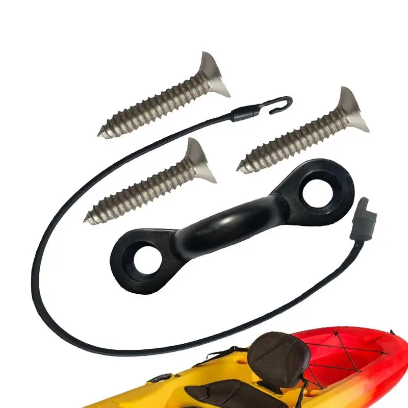 

Kayak Tie Down Kit Tie Down Hardware For Canoe Canoe Accessories With C-Shaped Buckle Hook Rope Screws Duffle Bag Secure Gear