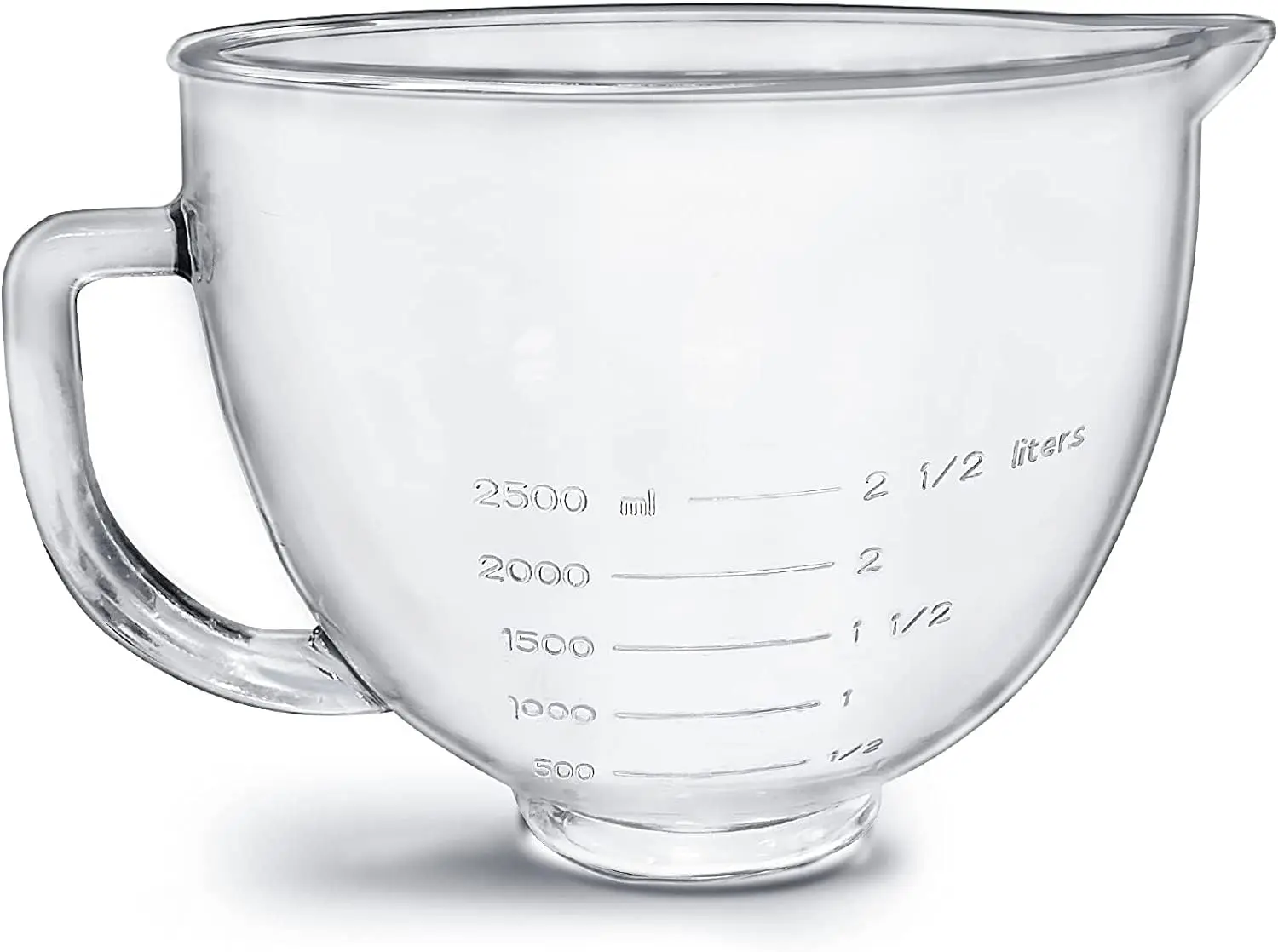 

5 QT Tilt-Head Stand Mixer Glass Bowl, Compatible with KitchenAid Models, No Lid Included