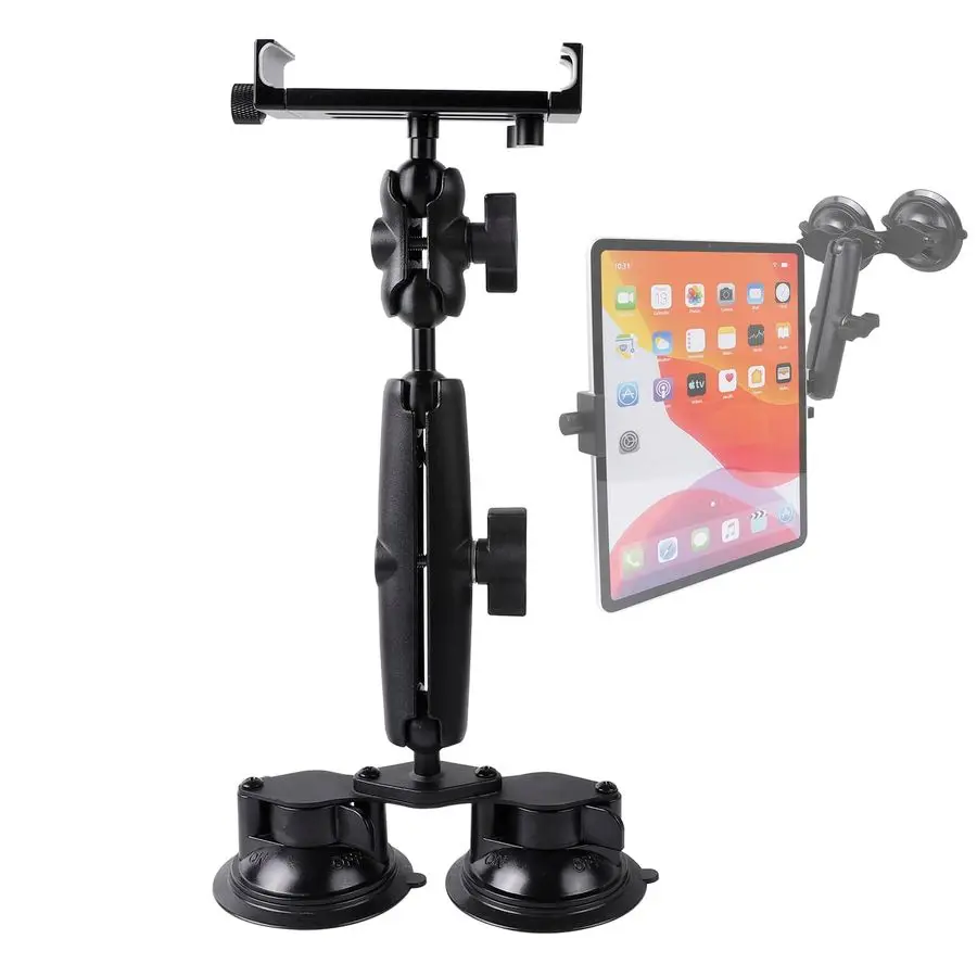 

Tablet Holder for All iPad, 360 adjustable Secure Double Suction Cup Mount for Car Truck Windshield,Sunroof, Compatible with iPa