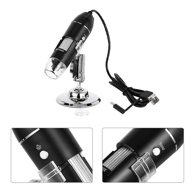 1600X Digital Microscope Camera 3In1 USB Portable Elec Microscope For Soldering LED Magnifier For Cell Phone Repair