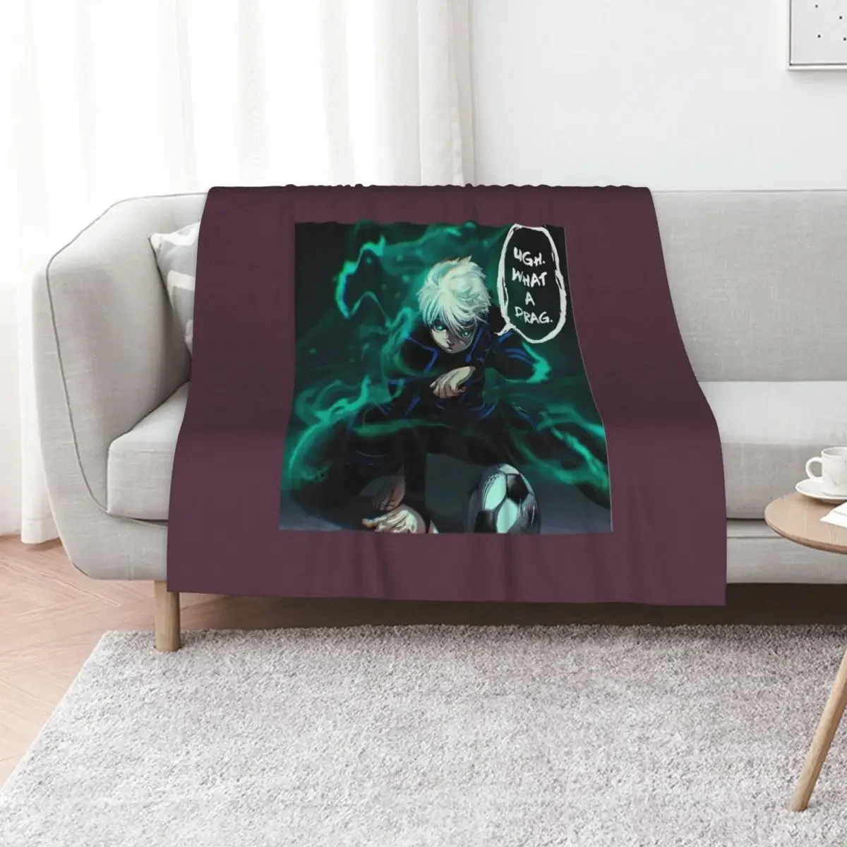 

Blue Lock Nagi Seishiro 1 Throw Blanket Giant Sofa cosplay anime Single Soft Plaid Blankets