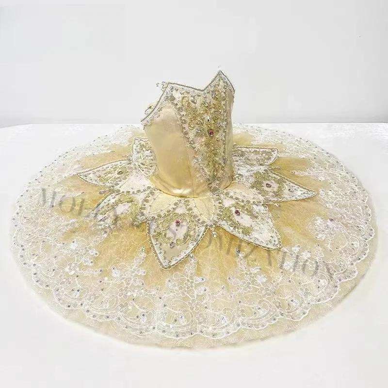 2024 New Champagne Paquita Sleeping Beauty Raymonda Female Variation Tutu Skirt TUTU Skirt Customized for Adults and Children