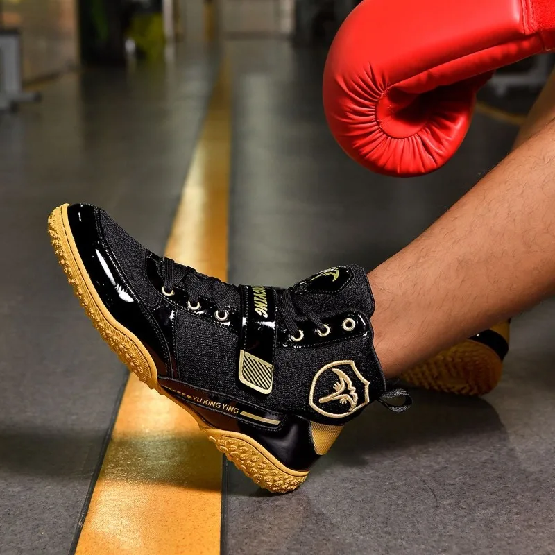 Good Quality Man Wrestling Boots Professional Boxing Fighting Boots Comfortable Boxing Sneakers Men Men Fighting Shoes