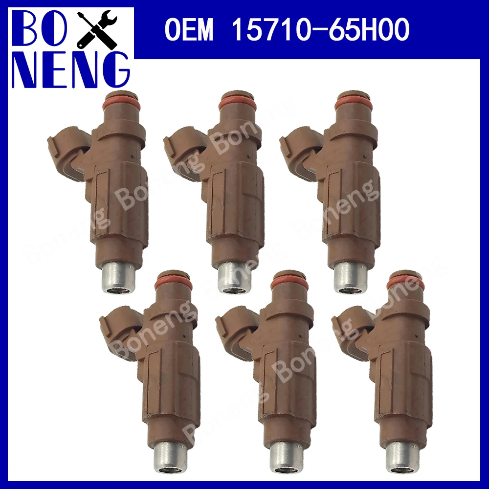 6 unids/lote OEM 15710-65H00 inyector de combustible para SUZUKI EVERY DA64V 2006 para MITSUBISHI ECLIPSE 2006-2011 MR57896 piezas de automóvil