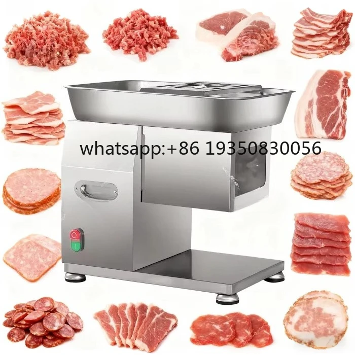 Professional Fully Automatic Meat Slicer Long Strip Pork Desktop Small Meat Cutting Machine Automatic Fresh Meat Slicing Machine