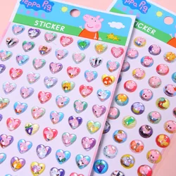 Random 1PCS Peppa Pig's Toy Susie George Susie 3D Acrylic Crystal Gemstone Diamond Crystal Sticker Kids Boy Girl Reward Sticker