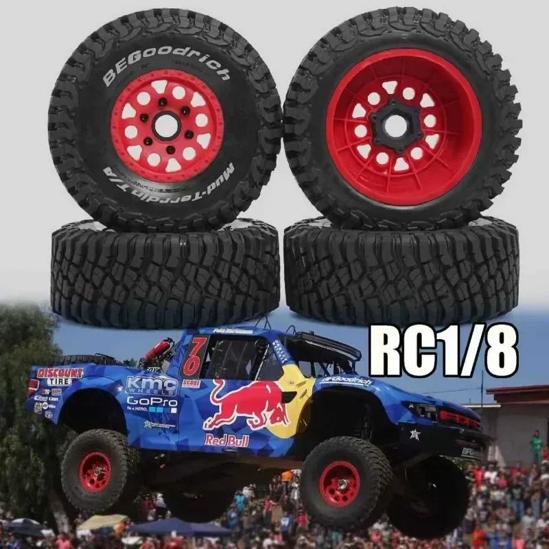 Off-Road Tires Wheels 4PCS 126*48 mm for 1:8 RC Off-road Car Buggy Arrma HSP HPI Trxs RC Model Car Haul Truck Accessories