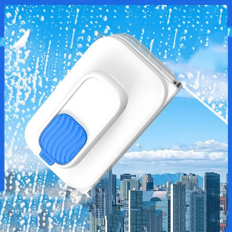 Double-Sided Magnetic Glass Wiper, Windows Cleaning Brush Tool Household Cleaner for High-Rise Thick Glazed, Bathroom, Car Glass
