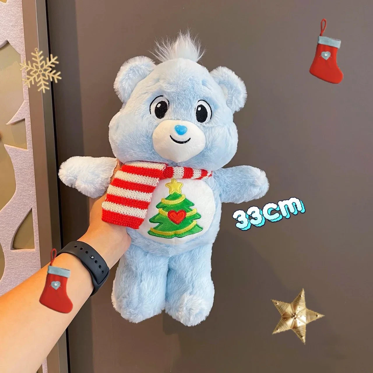 Edição de natal ursos de pelúcia urso de pelúcia boneca de pelúcia kawaii animal decoração do quarto anime arco-íris urso brinquedos hobbies presentes para a menina