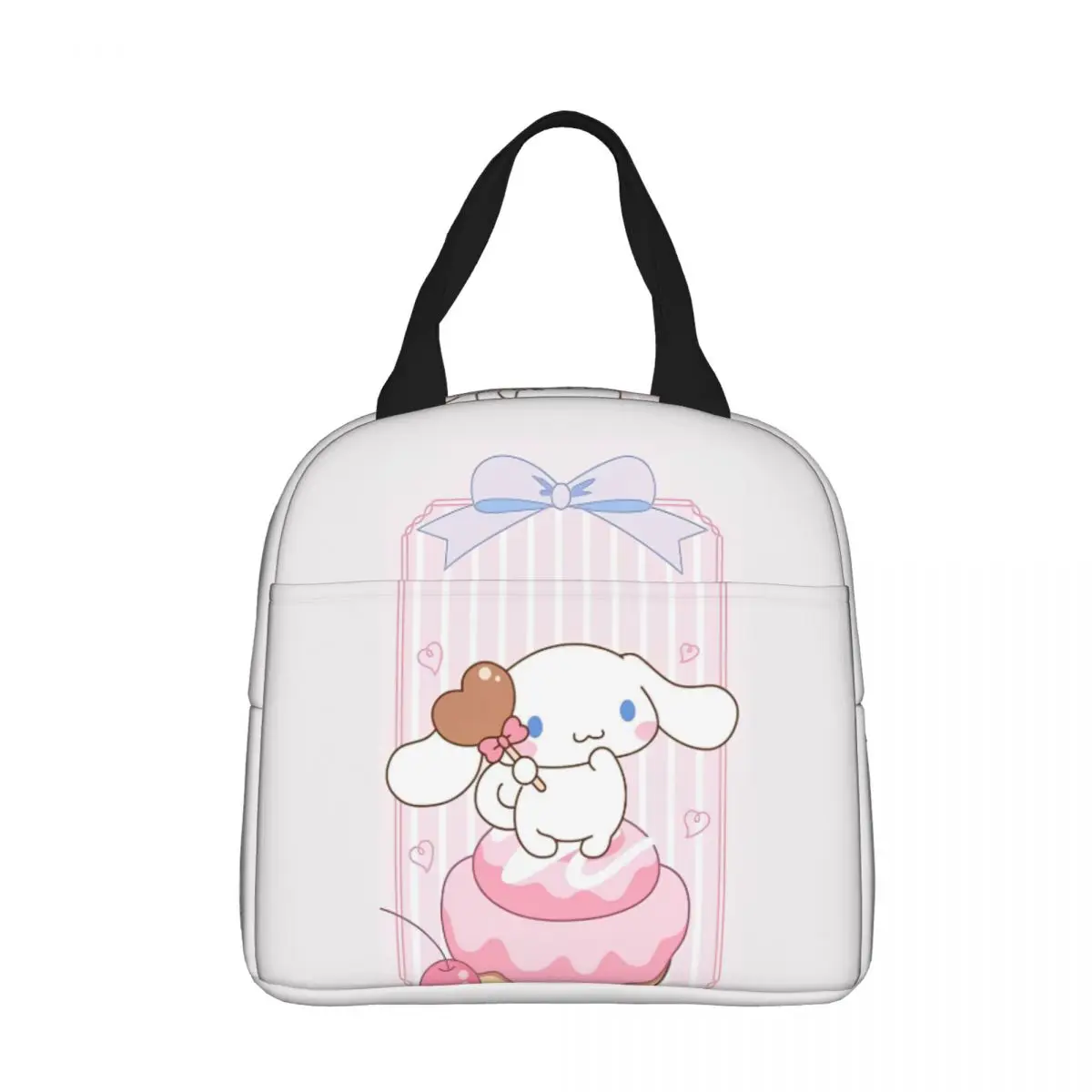 Sanrio Cinnamoroll Cute Cartoon Insulated Lunch Bag Cooler Bag Meal Container Leakproof Lunch Box Bento Pouch College Travel