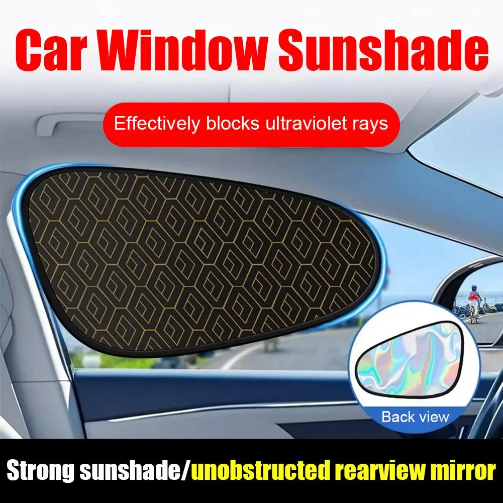 2pcs Electrostatic Car Window Sun Shade UV Protection Side Window Sunshade Curtain Foldable Car Sun Visor Privacy Shield